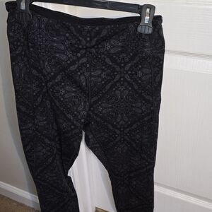 Victoria's Secret Black Patterned Leggings